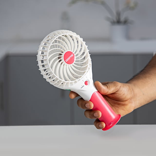 مروحة Geepas Rechargeable Mini Fan - Personal Portable Fan with 3 Speed Options