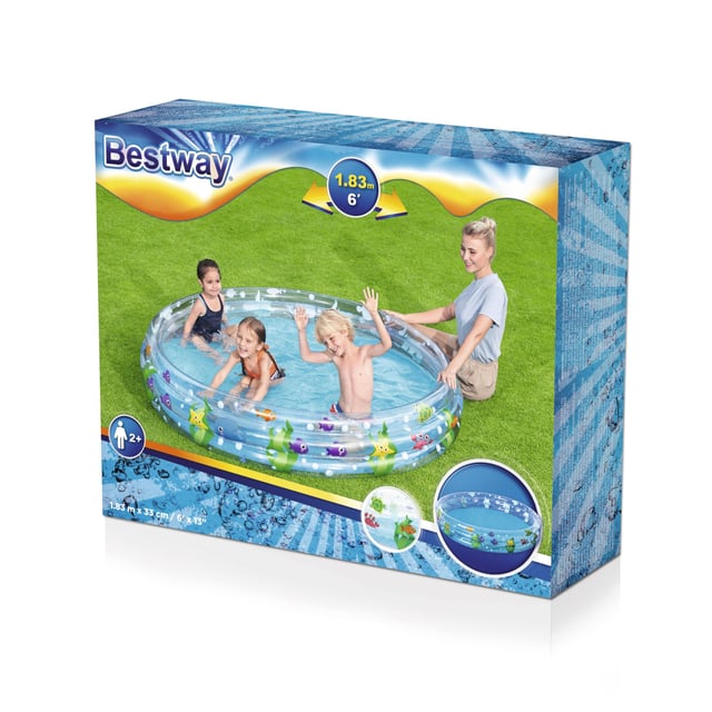 مسبح للأطفال برسومات أسماك Bestway POOL DEEP DIVE 3-RING
