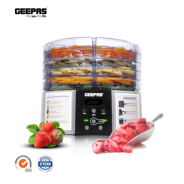 مجفف الطعام Geepas 520W Digital Food Dehydrator