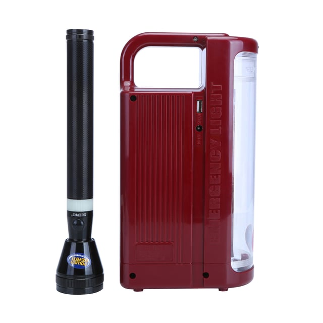 فانوس Geepas Rechargeable LED Lantern & 1Pc Torch | 24 Pcs LEDs