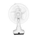 Geepas GF21118 12'' Rechargeable Fan - 2 Speed Settings with 6 Hours Continuous Working & 24 Hours LED Light - 5000 Mah Battery - Ideal for Office, Home & Outdoor Use
