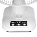 Geepas GF21118 12'' Rechargeable Fan - 2 Speed Settings with 6 Hours Continuous Working & 24 Hours LED Light - 5000 Mah Battery - Ideal for Office, Home & Outdoor Use