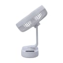 Geepas GF21157 8-inch Rechargeable Fan - Portable Design, 3 Blade with 9-Hours working - Led Night Light -AC/DC Function & Adjustable Head - 2 Years warranty