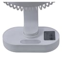 Geepas GF21157 8-inch Rechargeable Fan - Portable Design, 3 Blade with 9-Hours working - Led Night Light -AC/DC Function & Adjustable Head - 2 Years warranty