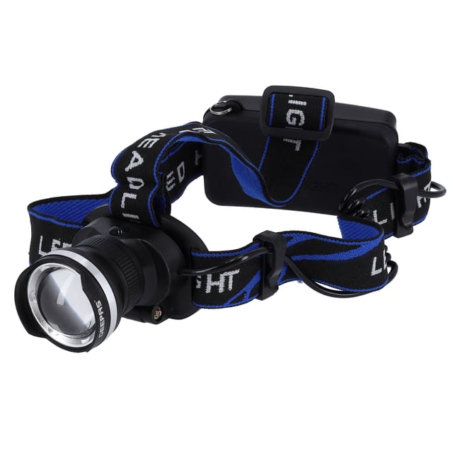 Geepas Rechargeable Led Head Lamp - 1500 Mah Battery with 4-6 hours Working - 3 Modes Bicycle Camping Head Torch Light led Head Lamp & Emergency Lights