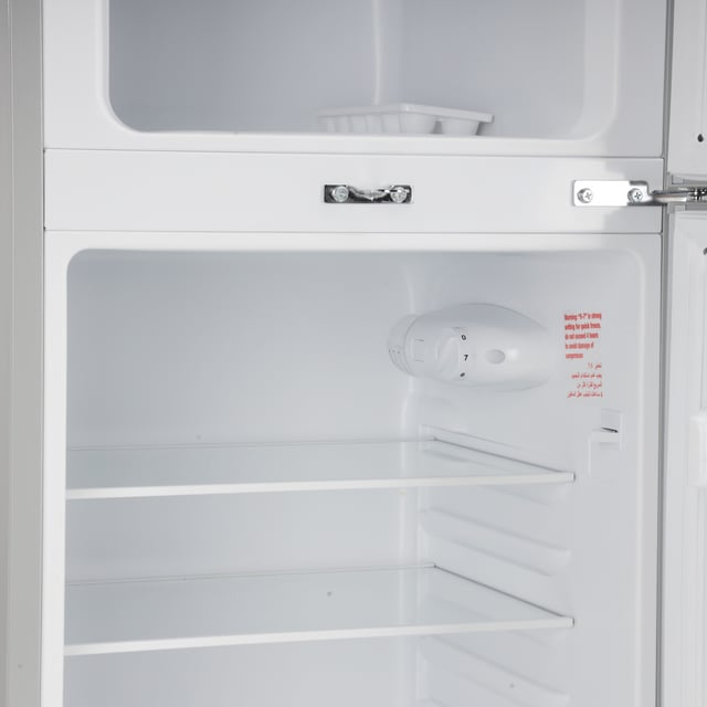 ثلاجة جيباس صغيرة 132 لتر بابين مع خاصية التبريد السريع Geepas Double Door Refrigerator