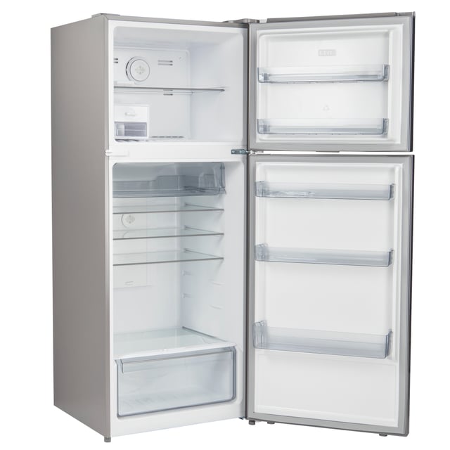 Geepas GRF5109SXHN 500L Double Door Refrigerator - Digital Temperature Control Quick Cooling & Long-lasting Freshness, Recessed Handle