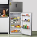 Geepas GRF5109SXHN 500L Double Door Refrigerator - Digital Temperature Control Quick Cooling & Long-lasting Freshness, Recessed Handle