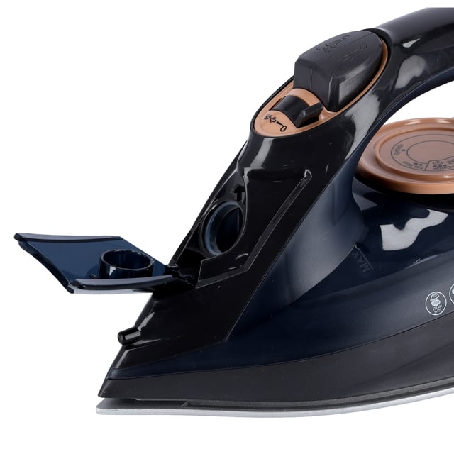 Geepas GSI7703 2400W Steam Iron - Wet Steam Iron - Adjustable Temperature Control, Ceramic Soleplate - Dry/Steam/Burst of Steam/Vertical Steam Function