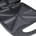 Geepas GST5391 1100W 4 Slice Sandwich Maker - Cooks Delicious Crispy Sandwiches - Cool Touch Handle, Automatic Temperature Control and Non-Stick Plate - Breakfast Sandwiches & Cheese Snack - 2 Years Warranty