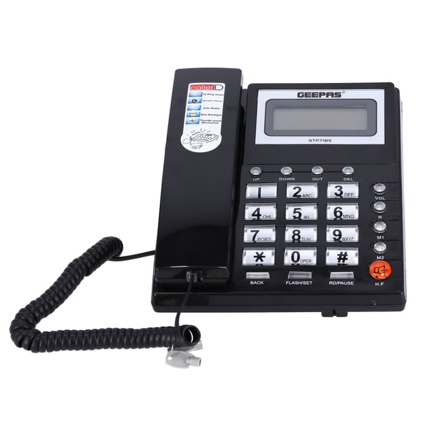 هاتف أرضي ب 16 رقم  Telephone LCD Geepas