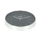 ساعة حائط دائرية جيباس بدون صوت أسود وفضي Geepas Wall Clock Silent Non Ticking