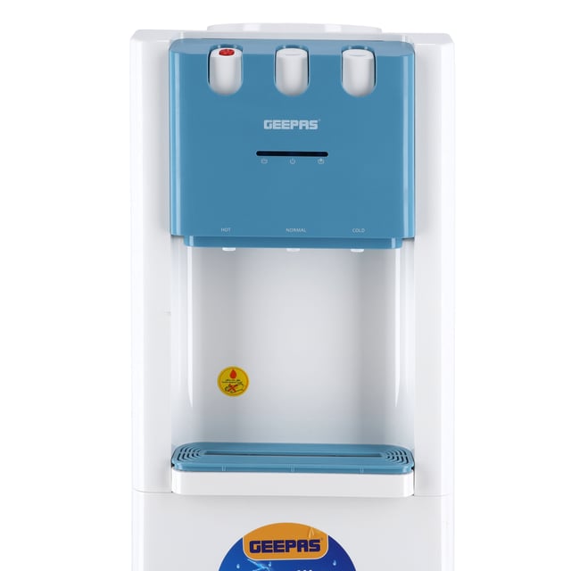 Geepas GWD8354 Water Dispenser - 3 Taps with Hot/Normal/Cool with Fast Cooling & Low Noise- Stainless Steel tank - Ideal for Office,Banks, Hotels, Home & More
