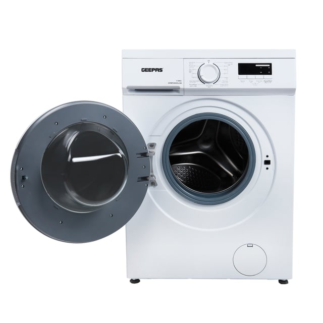 غسالة أوتوماتيكية بسعة 6 كيلوغرام بسرعة 1000 دورة بالدقيقة   6kg Geepas 1000RPM Fully Automatic Washing Machine