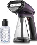 Black+Decker 1500W Handheld Portable Garment Steamer with Auto Shut Off Dark Purple HST1500 B6