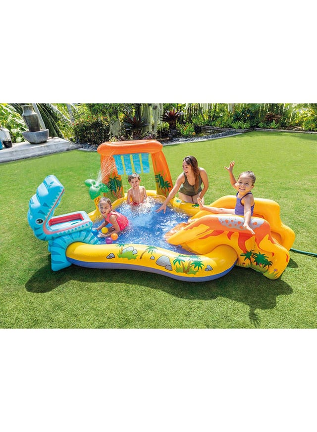 مسبح للأطفال بشكل ديناصور قابل للنفخ 249x191x109سم| Intex Dinosaur Themed Play Pool