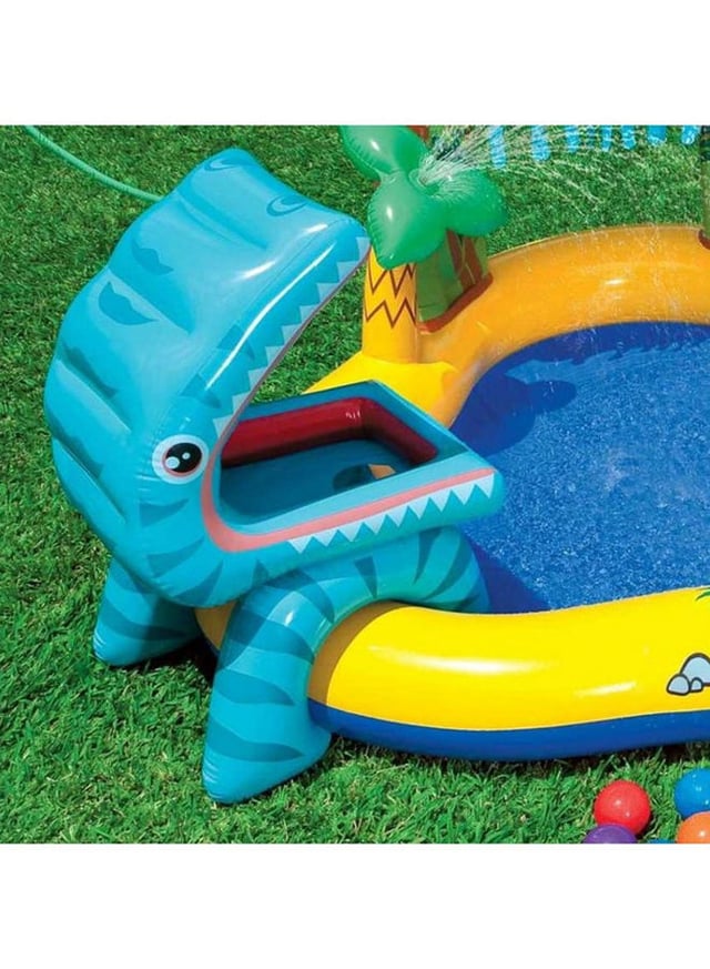 مسبح للأطفال بشكل ديناصور قابل للنفخ 249x191x109سم| Intex Dinosaur Themed Play Pool