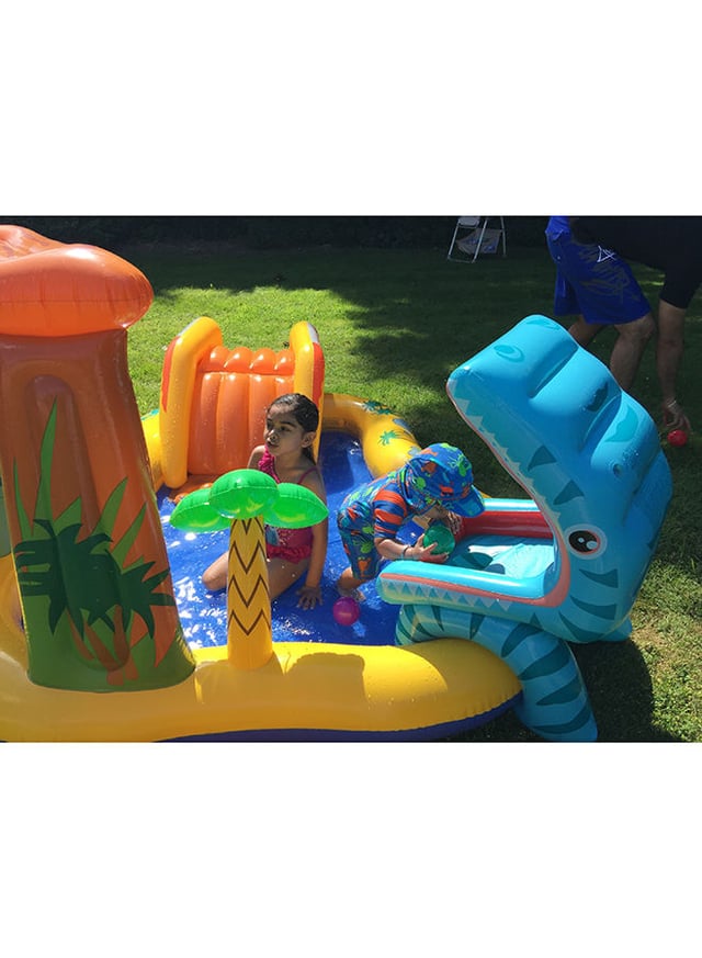 مسبح للأطفال بشكل ديناصور قابل للنفخ 249x191x109سم| Intex Dinosaur Themed Play Pool
