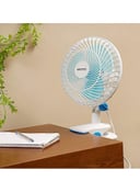 Krypton Table Fan 2 Speed Settings With Oscillating/Rotating And Static Feature 20 W KNF6035 White/Blue