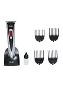 ClikOn 5 In 1 Rechargeable Hair Trimmer Kit Black/Silver/Red