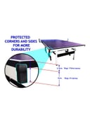 Skyland Unisex Adult Professional Folding Movable Table Tennis -EM-8007 Blue, L 274 x W 152.5 x H 76 cm