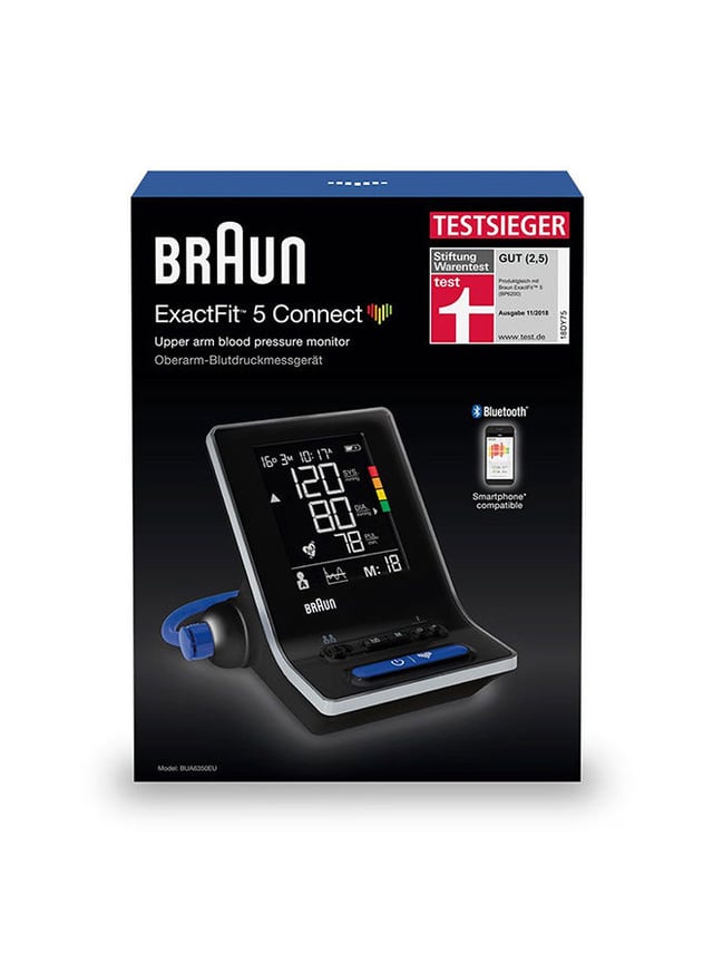 جهاز قياس الضغط - أسود BRAUN - Exact Fit 5 Connect BP MONITOR BUA 6350