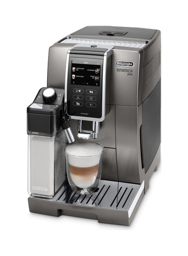 De'Longhi Dinamica Plus ECAM370.95.T with LatteCrema milk carafe attached