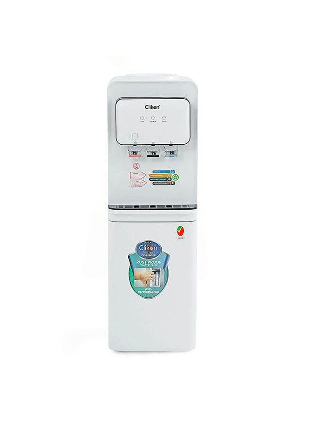 براد ماء (كولر) مع ثلاجة صغيرة  CLIKON 3 Tap Water Dispenser With Refrigerator CK4032 White