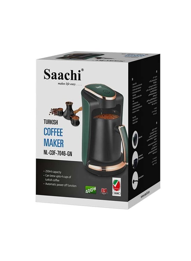 Saachi Turkish Coffee Maker With Power Saving Function 400 W NL COF 7046 GN Green