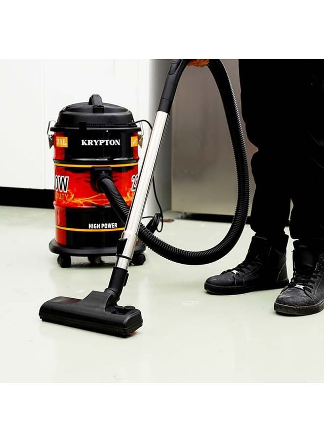 مكنسة كهربائية برميل جاف 2300 واط 21 متر أسود كريبتون Krypton Bla21 l 2300 W Drum Vacuum Cleaner