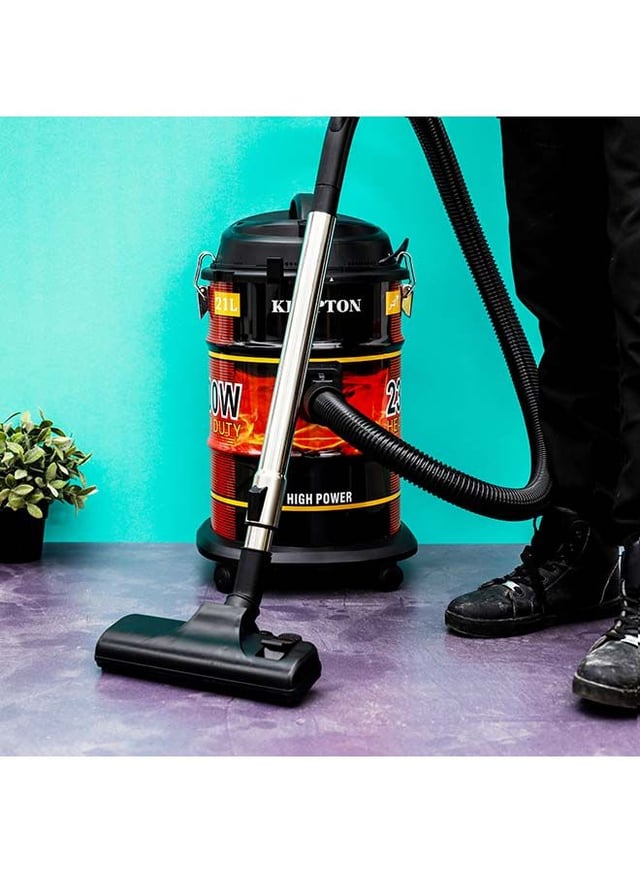 مكنسة كهربائية برميل جاف 2300 واط 21 متر أسود كريبتون Krypton Bla21 l 2300 W Drum Vacuum Cleaner