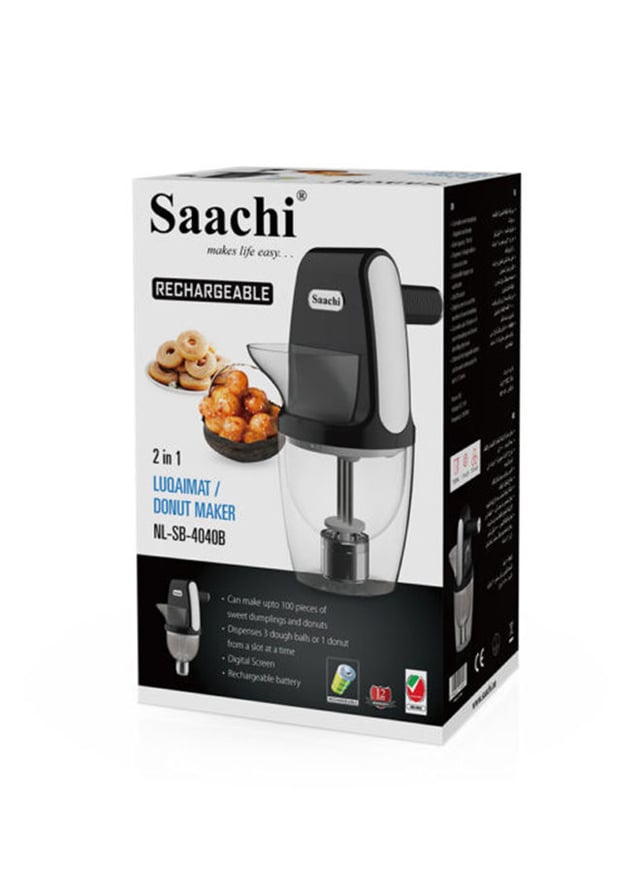 ماكينة صنع اللقيمات مع بطارية قابلة للشحن 700 مل Saachi - 2 in 1 Luqaimat/Donut Maker