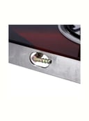 Krypton Gas Cooker with Tempered Glass Panel&Brass Bruner Cap KNGC6270 Black&Red