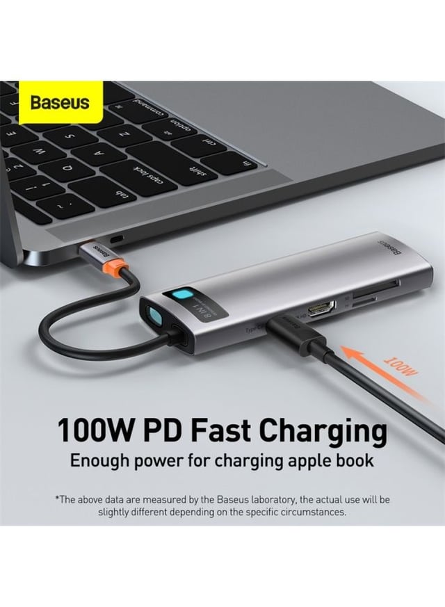 موزع منافذ 8 في 1 Baseus 8-in-1 Multifunctional Type-C HUB Docking Station
