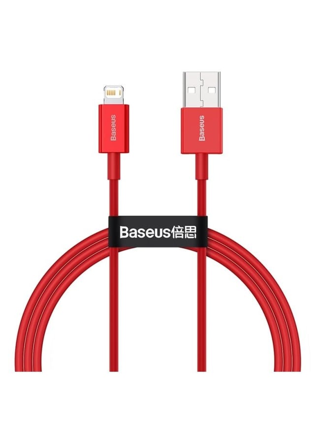 Baseus USB 2.4A Fast Charging Data Cable for Apple Device 1meter Red