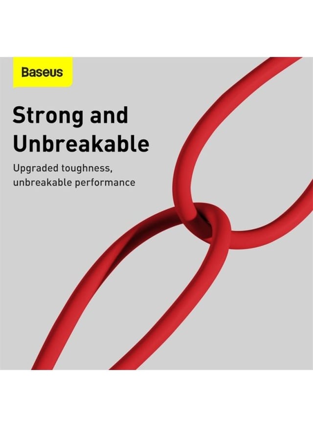 Baseus USB 2.4A Fast Charging Data Cable for Apple Device 1meter Red
