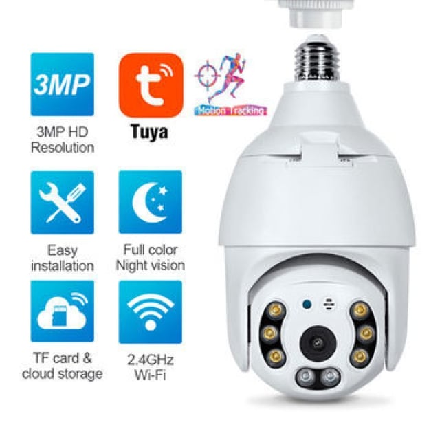 كاميرا المراقبة الذكية WIFI Security Camera Smart Wireless Bulb (360 درجة)