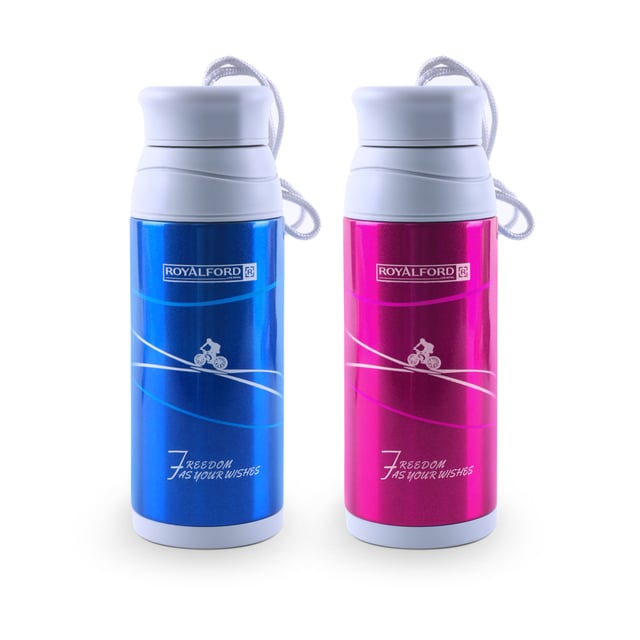 Royalford RF6607 320ml Stainless Steel Vacuum Bottle - Stainless Steel Flask & Water Bottle |Hot & Cold Leak-Resistant Sports Drink Bottle | Dishwasher Safe High-Quality Vacuum Insulation Bo