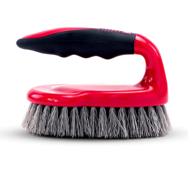 Royalford Scrubbing Brush With Handle - Easy To Clean Hard & Stiff Bristle Brush Made Of Durable