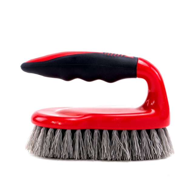 Royalford Scrubbing Brush With Handle - Easy To Clean Hard & Stiff Bristle Brush Made Of Durable