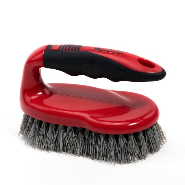 Royalford Scrubbing Brush With Handle - Easy To Clean Hard & Stiff Bristle Brush Made Of Durable