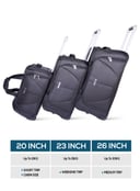 مجموعة شنط السفر لون رمادي 3Piece Duffle Bag Set /Travel Bag - Cabin Size Travel Duffel Bag - Holdall Duffle Carry Bag - PARA JOHN