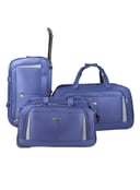 ABRAJ 2 Wheel Duffle Bag, 3 Pc - Cabin Size Roller Travel Duffel Bag - Wheeled Trolley Holdall Duffle Carry Bag - Lightweight Telescopic Frame - Portable Weekend Overnight Travel Holdall Han