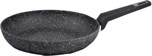 Royalford Chef Art Aluminium Cookware Set, 7 Pieces, Black, Scratch Resistant, Tempered Glass Lids