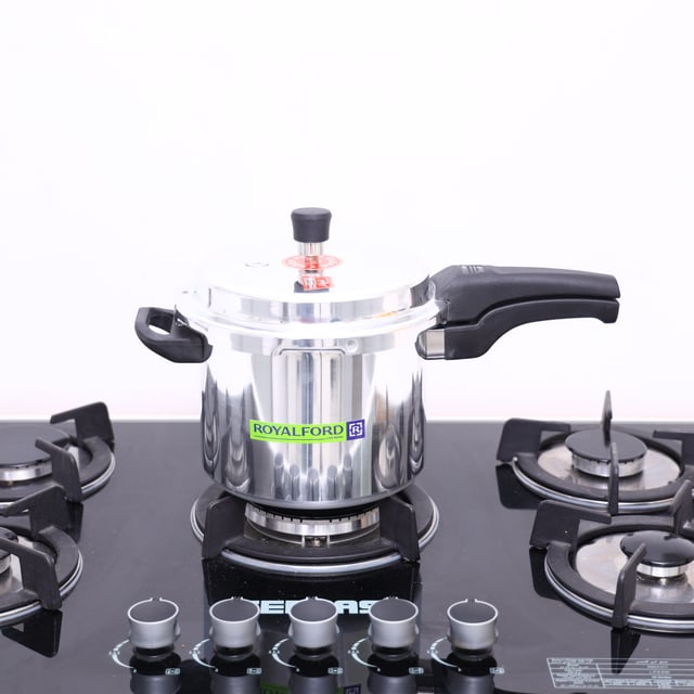 طنجرة ضغط المينيوم صغيرة بسعة 5 لتر | Royalford Aluminium Pressure Cooker