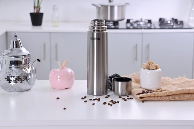 Royalford 350Ml Stainless Steel Vacuum Bottle - Stainless Steel Flask & Water Bottle - Hot & Cold