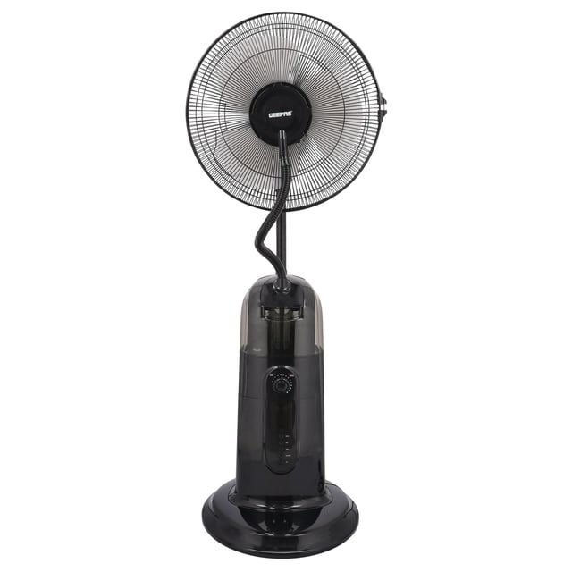 Geepas 16" Mist Fan With LCD Display, & Remote Control, GF21161 | 3 Speed Setting & Breeze Modes | Oscillation & Tilt Function | 0.5-7.5H Timer Function | Transparent Water Tank | Home & Office Use