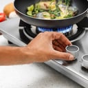 Geepas 2-in-1 Built-in Gas Hob, Stainless Steel, GGC31026 | Sabaf Burners | Cast Iron Pan Support | Auto-Ignition | Low Gas Consumption | 4 Control Knobs