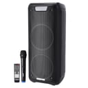 Geepas Rechargeable Professional Speaker, 40000W PMPO, GMS11168 - TWS Connection, FM Radio, Bluetooth, LED Display, With Wireless Microphone, Built-In 7.4v/3000mAh Lithium Battery, BT/FM/USB/TF Card
