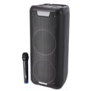 Geepas Rechargeable Professional Speaker, 40000W PMPO, GMS11168 - TWS Connection, FM Radio, Bluetooth, LED Display, With Wireless Microphone, Built-In 7.4v/3000mAh Lithium Battery, BT/FM/USB/TF Card